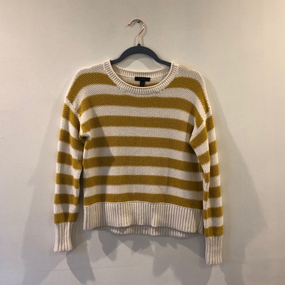 J. Crew Yellow Stripped Sweater - Picture 1 of 4